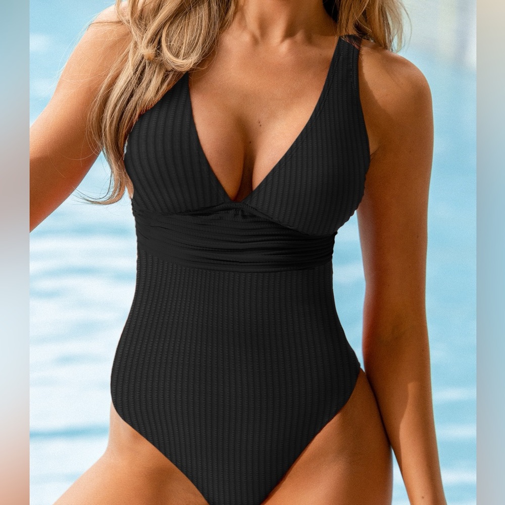 Ginger Ribbed & Ruched Swimsuit